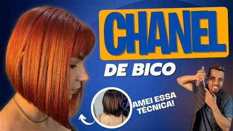 Corte CHANEL FEMININO em cabelo RUIVO .